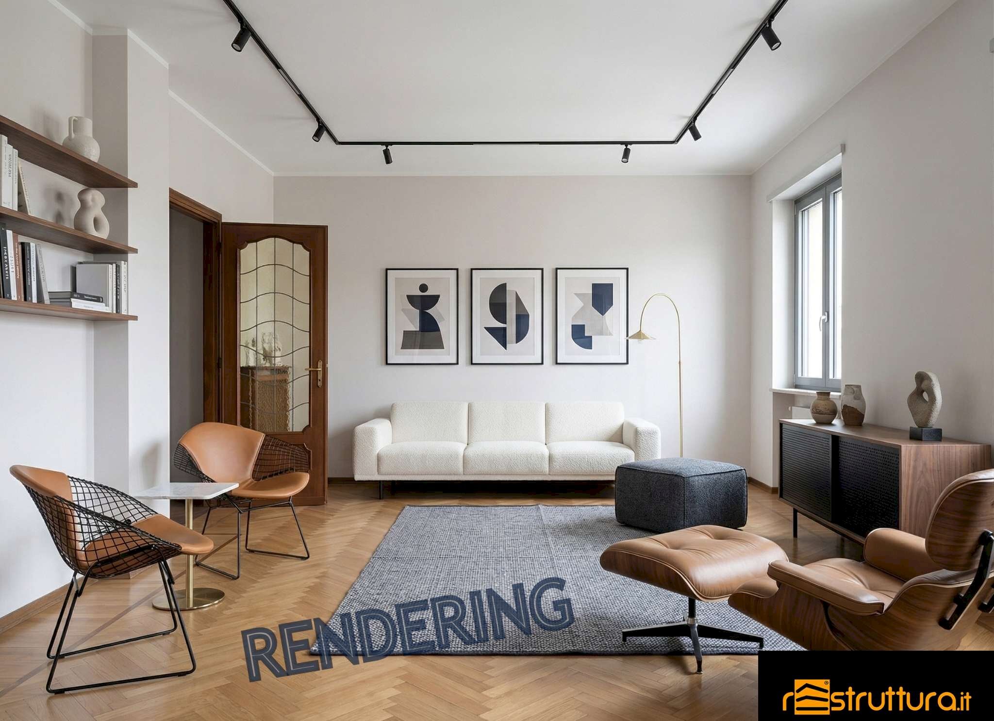salone rendering - Attic via Oristano, 21, Torino - photo 1