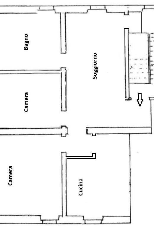 Attic via Canevari, 19, Genova (neighborhood Marassi) - floor plans 1
