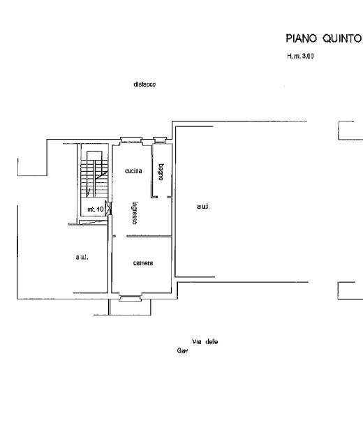 Two-room apartment at auction via delle Gavette, Genova (neighborhood Staglieno) - floor plans 1