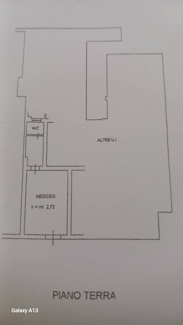 Negozio via Raffaello Sanzio, 108, Senigallia - planimetria 1