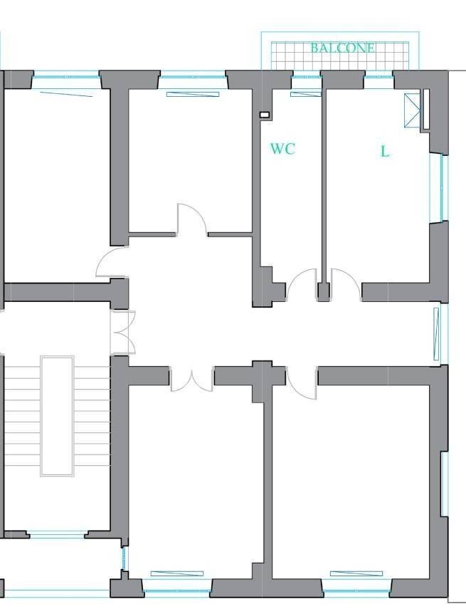 Quadrilocale via dei Peligni, 3, L'Aquila - planimetria 1