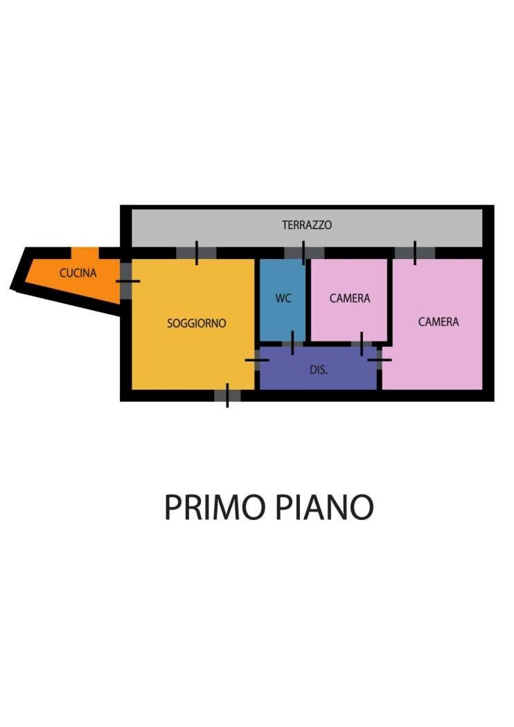 Appartamento via Pietro Mascagni, Russi - planimetria 1