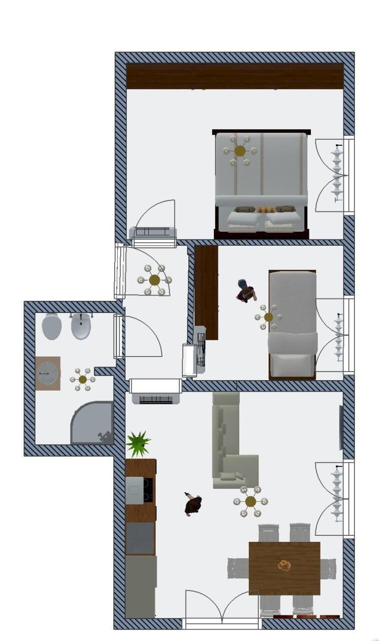 Planimetria - Three-room apartment Via Fratelli Bandiera, Firenze - floor plans 1