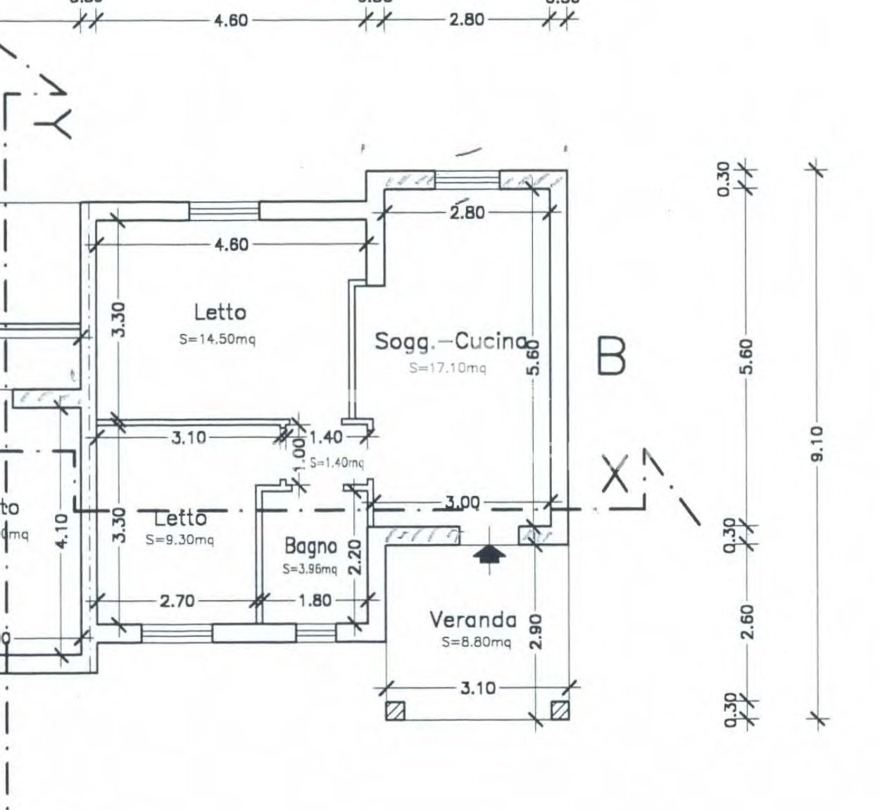 plan quote - Villa Sassari - planimetria 1