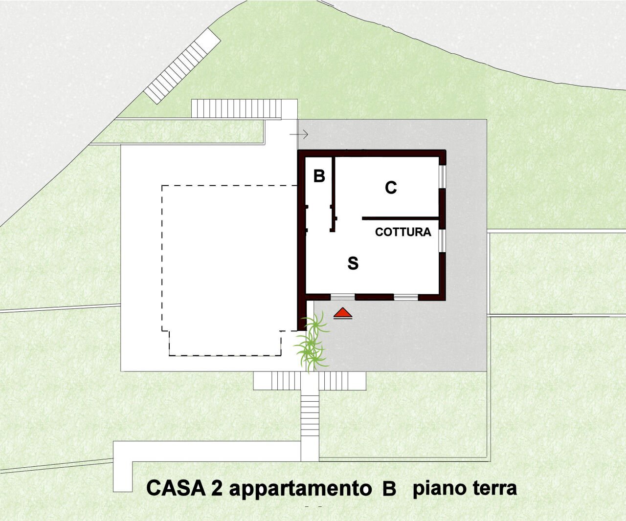 CASA 2 appartamento B.jpg - Two-room apartment Via Posato 19, Avegno - floor plans 1