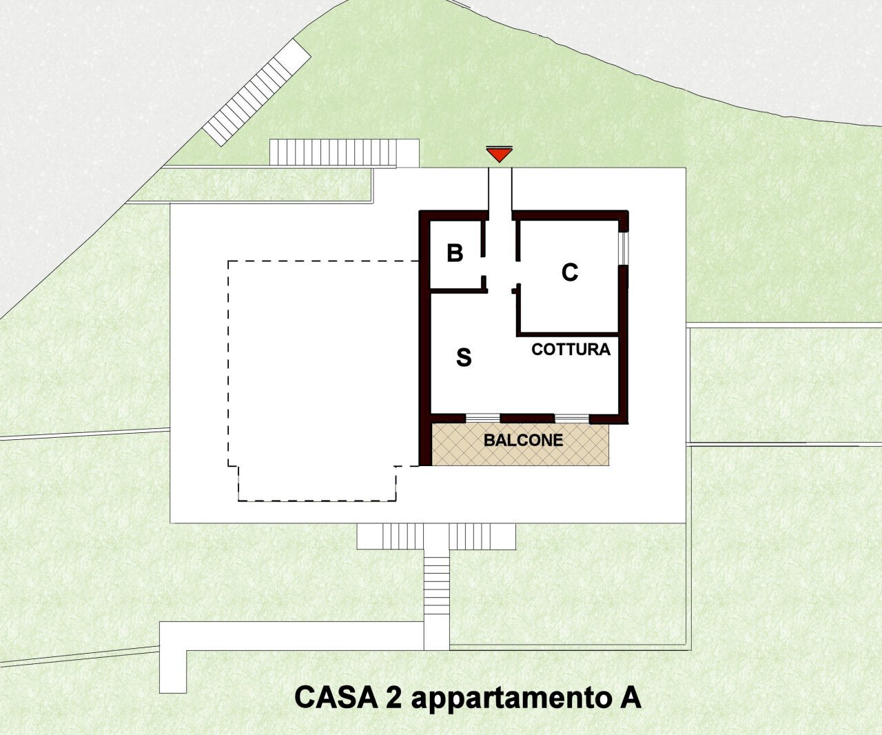 CASA 2 appartamento A.jpg - Three-room apartment Via Posato 30, Avegno - floor plans 1
