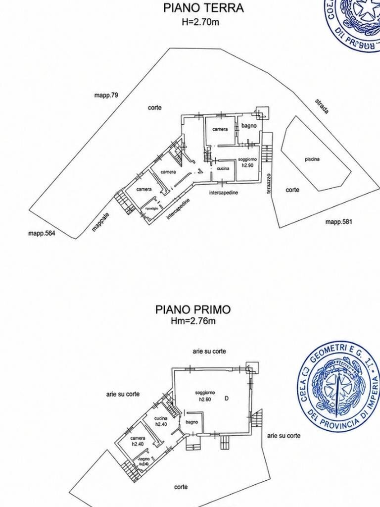 Villa Via nuova s.antonio, Costarainera - floor plans 1