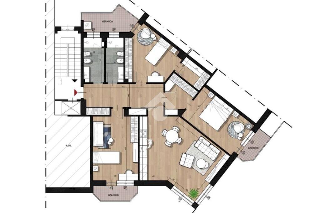 Apartment Via montessori, Collegno - floor plans 1