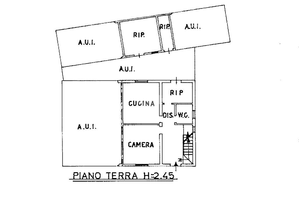 Portion of a house Via Angelo Sasselli, Cesena - floor plans 1