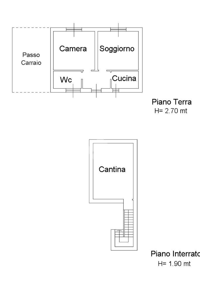 Bilocale Via G. Carducci, Cameri - planimetria 1
