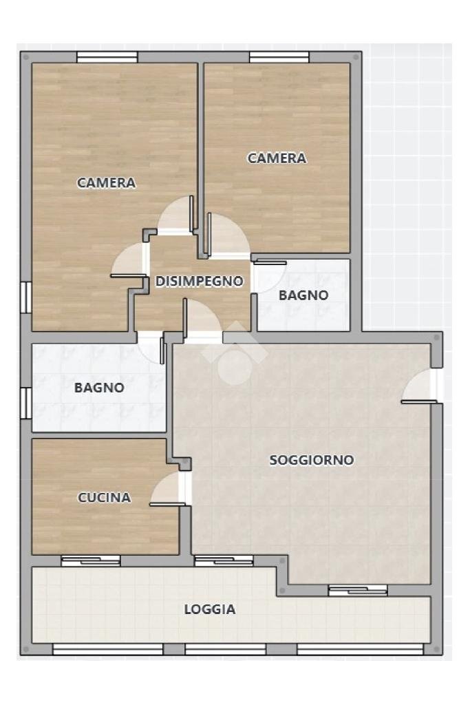 Three-room apartment Via verona, Parma (neighborhood San Leonardo) - floor plans 1