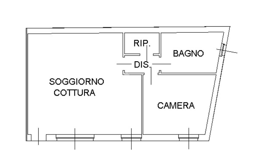 Bilocale Via Bertolazzi, Milano (zona Lambrate) - planimetria 1