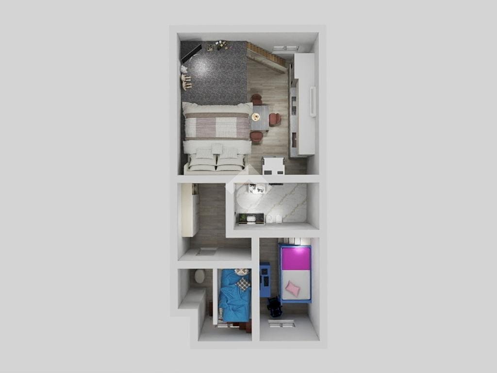 Two-room apartment Via Cesare Brivio, Milano (neighborhood Dergano) - floor plans 1