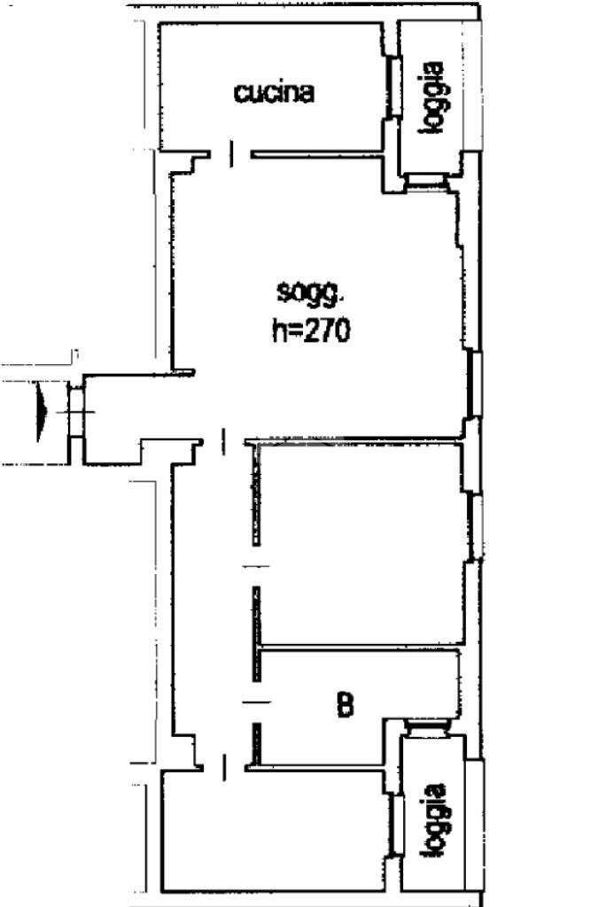 Three-room apartment Viale Vincenzo Lancetti, Milano (neighborhood Lancetti) - floor plans 1