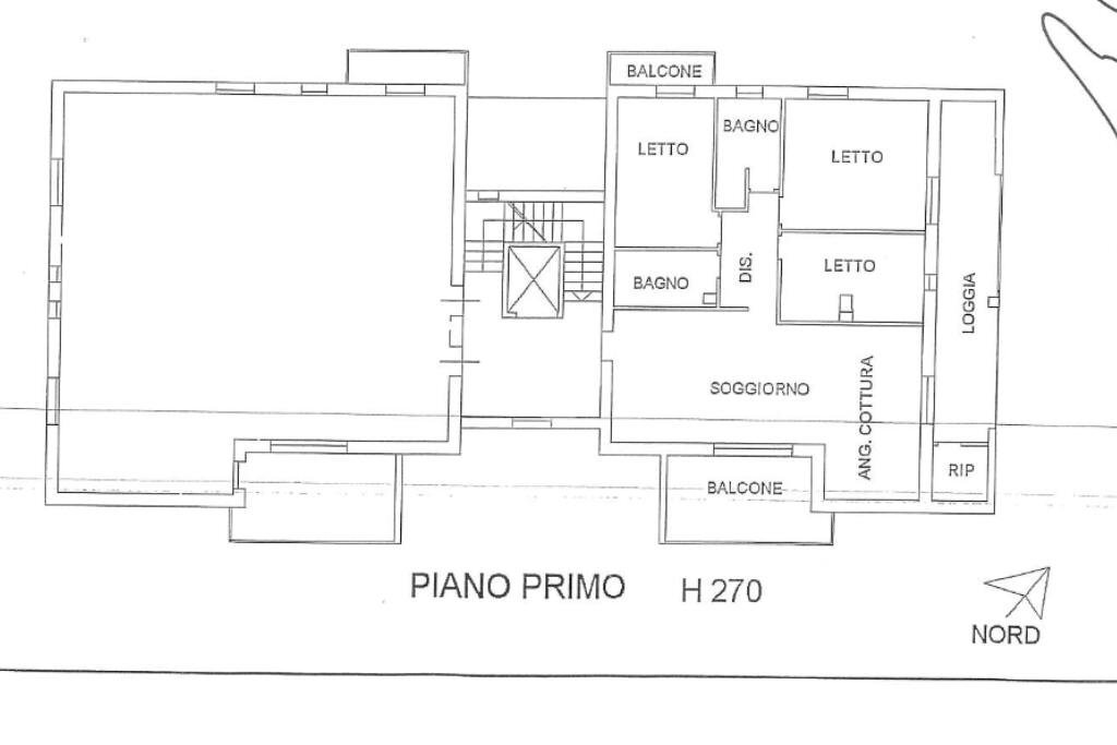 Appartamento Strada Morane, Modena (zona Morane - Contrada) - planimetria 1