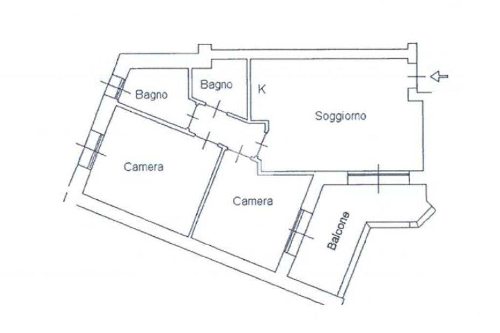 Three-room apartment Via Bazzana Inferiore, Assago - floor plans 1