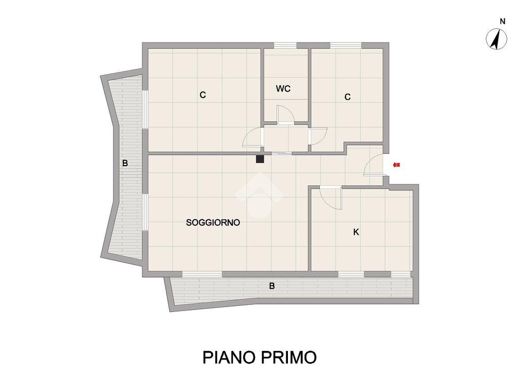 Three-room apartment Via Cesare da Sesto, Cinisello Balsamo - floor plans 1