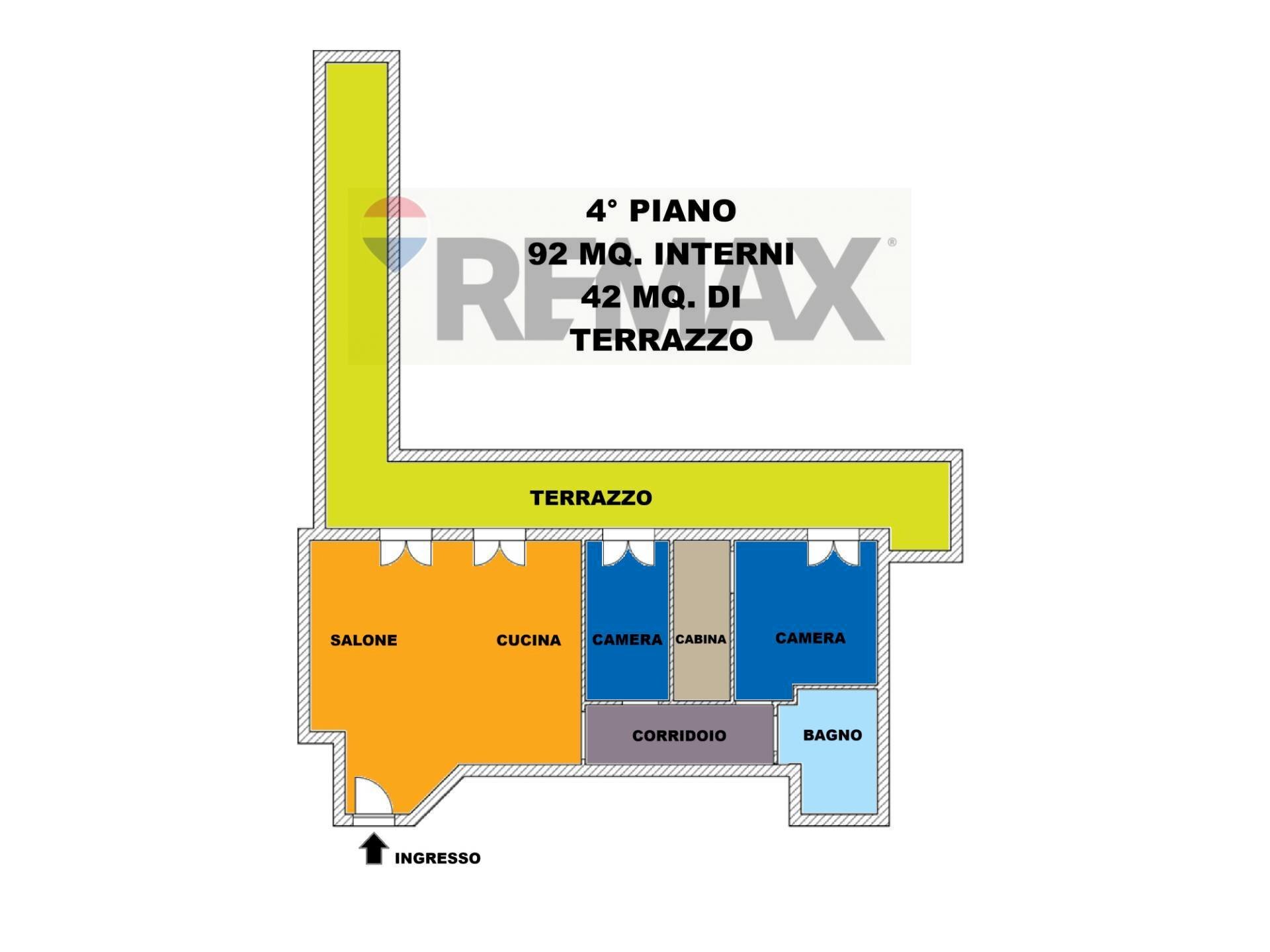 Pianta 2D - Trilocale Casoria - planimetria 1