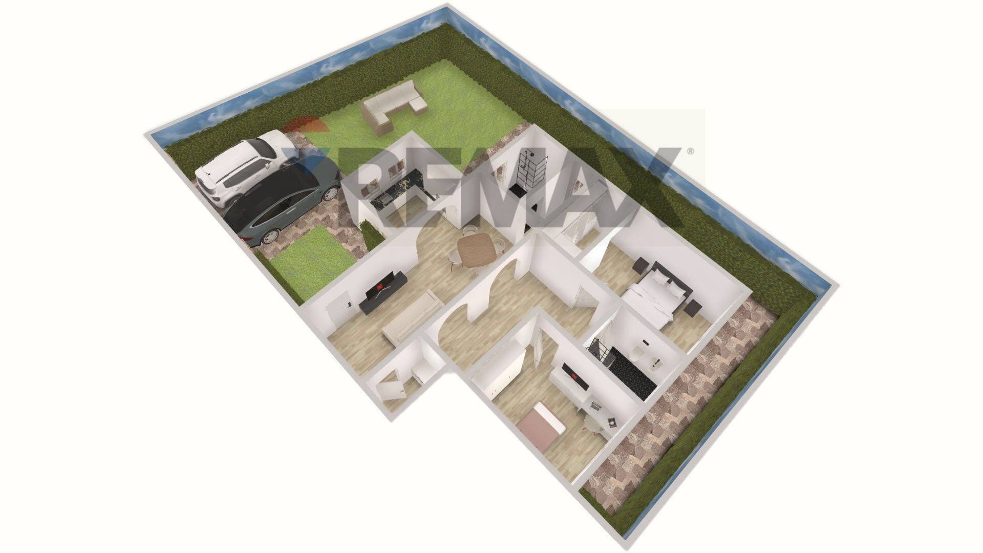 Pianta 3D - Quadrilocale Via Vecchia, Terranuova Bracciolini - foto 2