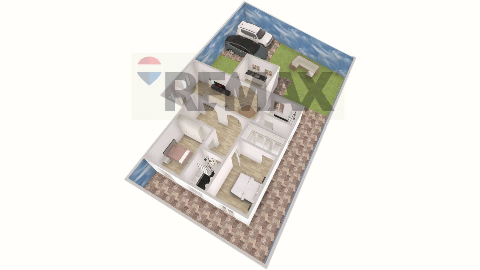 Pianta 3D - Quadrilocale Via Vecchia, Terranuova Bracciolini - foto 3