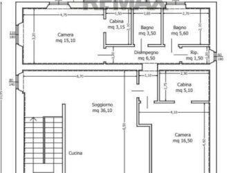 Pianta 2D - Three-room apartment Terranuova Bracciolini - photo 1