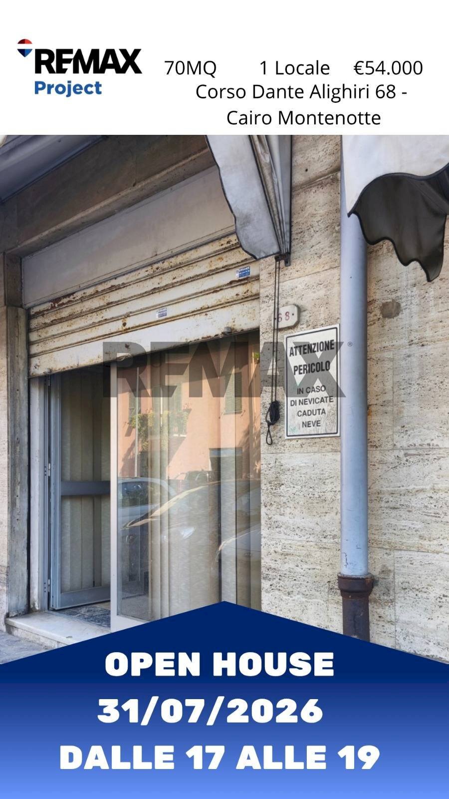 Edificio all\'aperto - Negozio Corso Dante Alighieri
 
68, Cairo Montenotte - foto 1