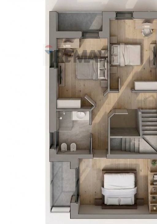Pianta 3D - Casa semi indipendente Via Trevisiol, Castegnero - planimetria 1
