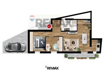 Pianta 2D - Three-room apartment Fonteno - photo 7