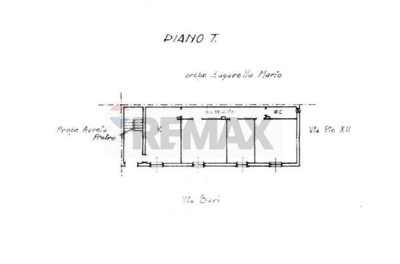 Pianta 2D - Three-room apartment Via Bari
 
62, Favara - floor plans 1
