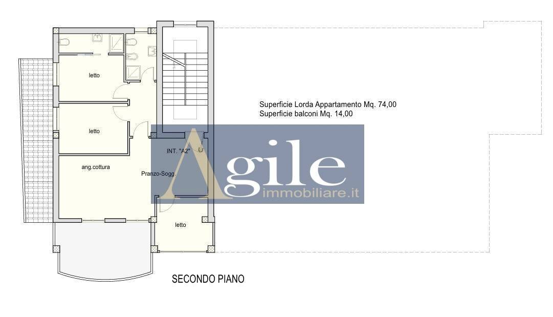 Foto 4 - Appartamento via petrarca, Tortoreto - planimetria 1