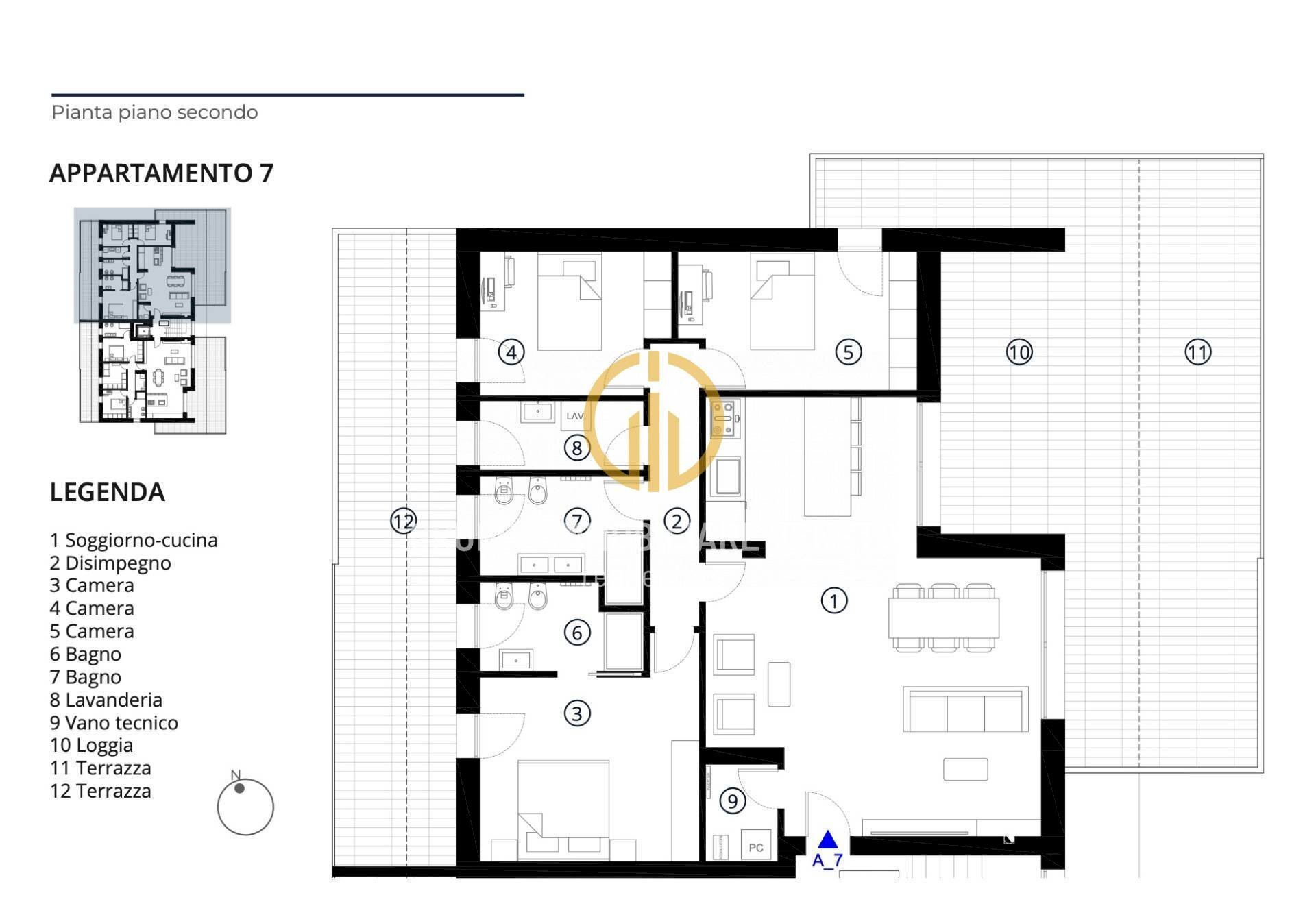 Foto 6 - Attic Str. La Bassa, Treviso - floor plans 1