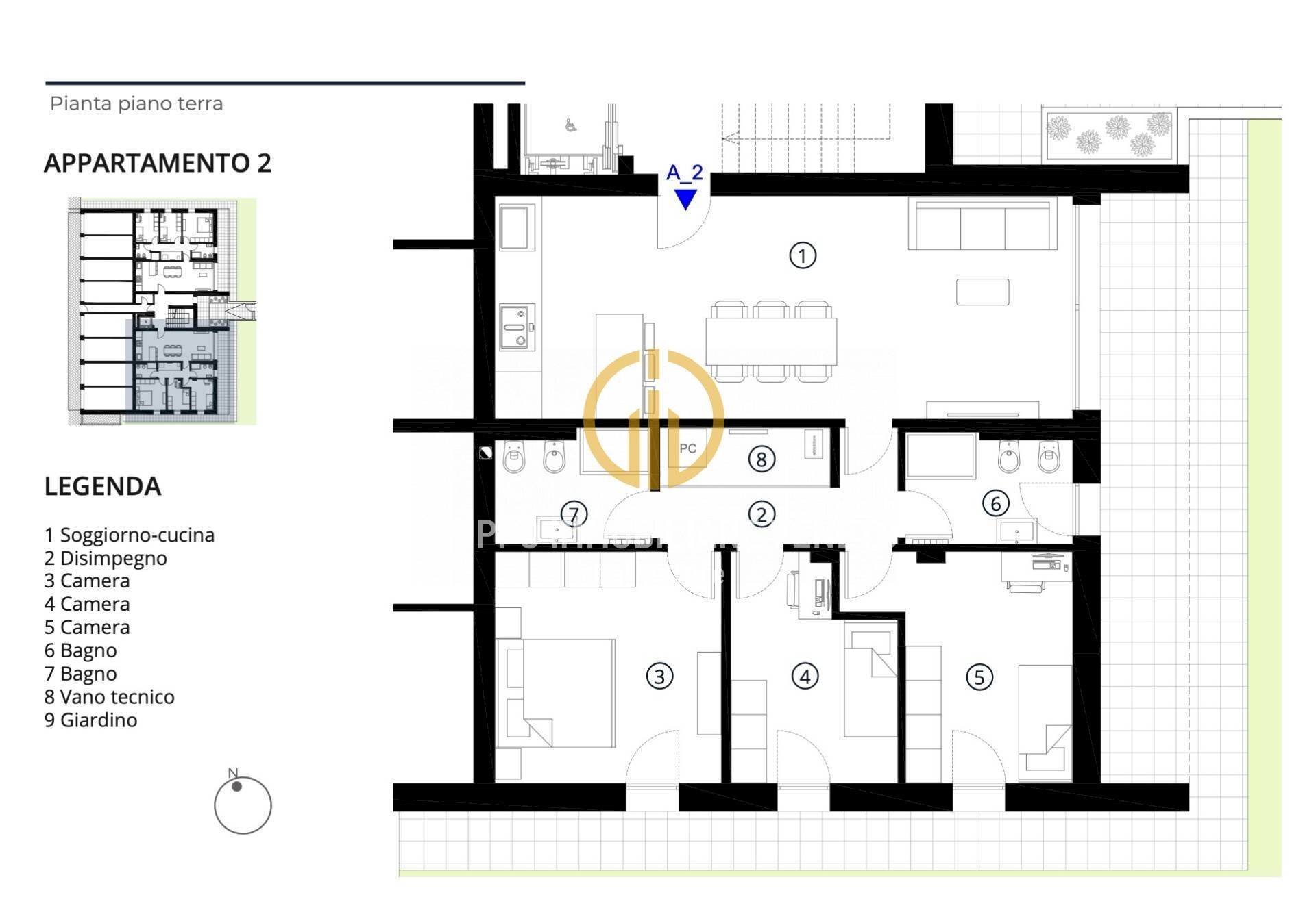 Foto 4 - Appartamento Str. La Bassa, Treviso - planimetria 1