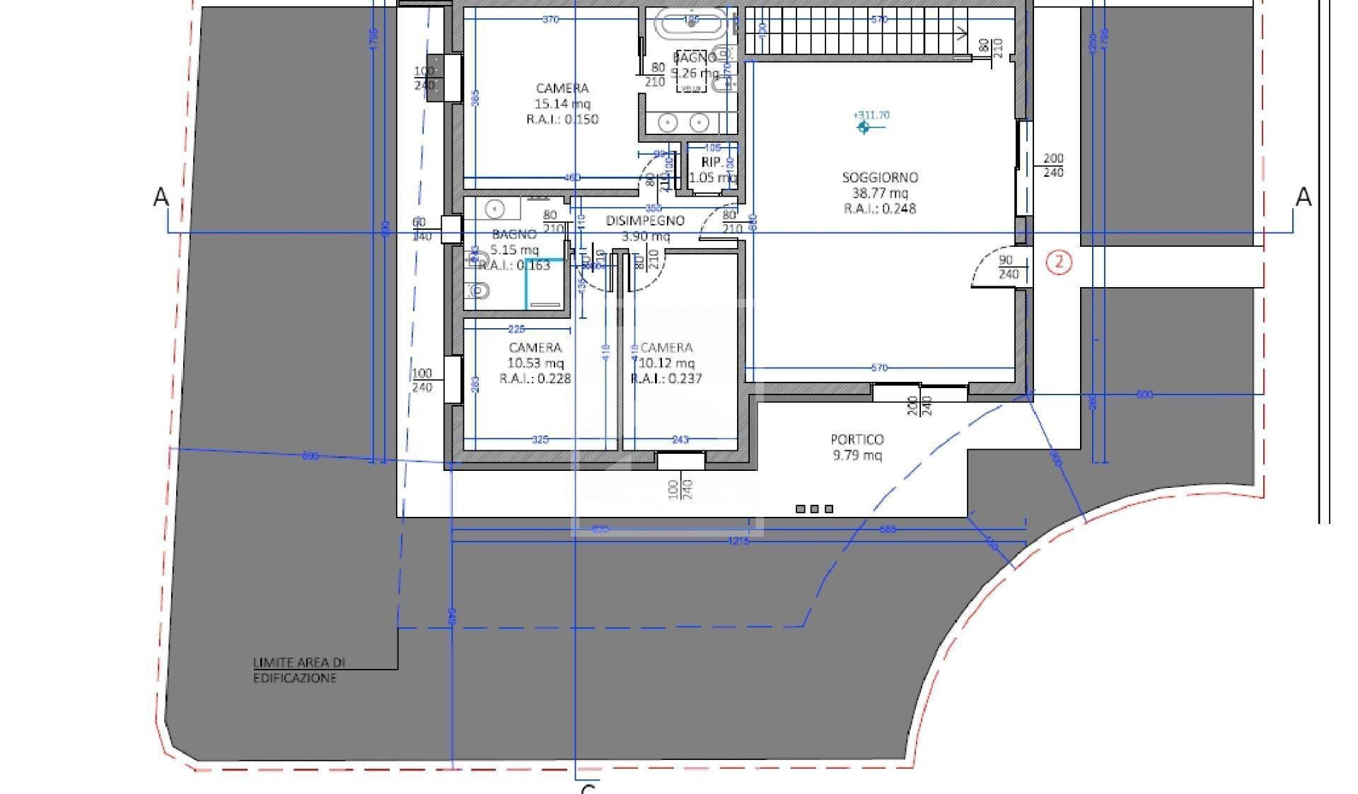 Foto 4 - Semi-detached house Via delle Valli, Muscoline - floor plans 1