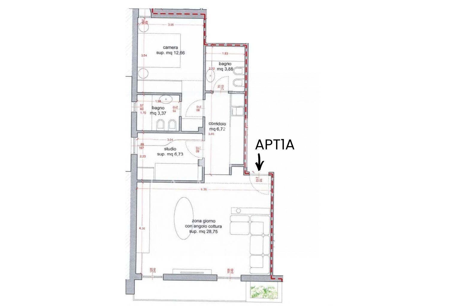 Foto 15 - Three-room apartment Via Cesare Battisti
 
13, Termoli - floor plans 1