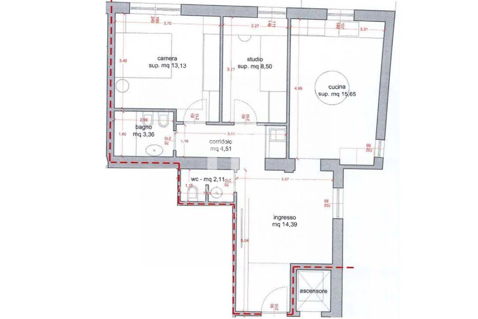 Foto 14 - Three-room apartment Via Cesare Battisti
 
13, Termoli - floor plans 1