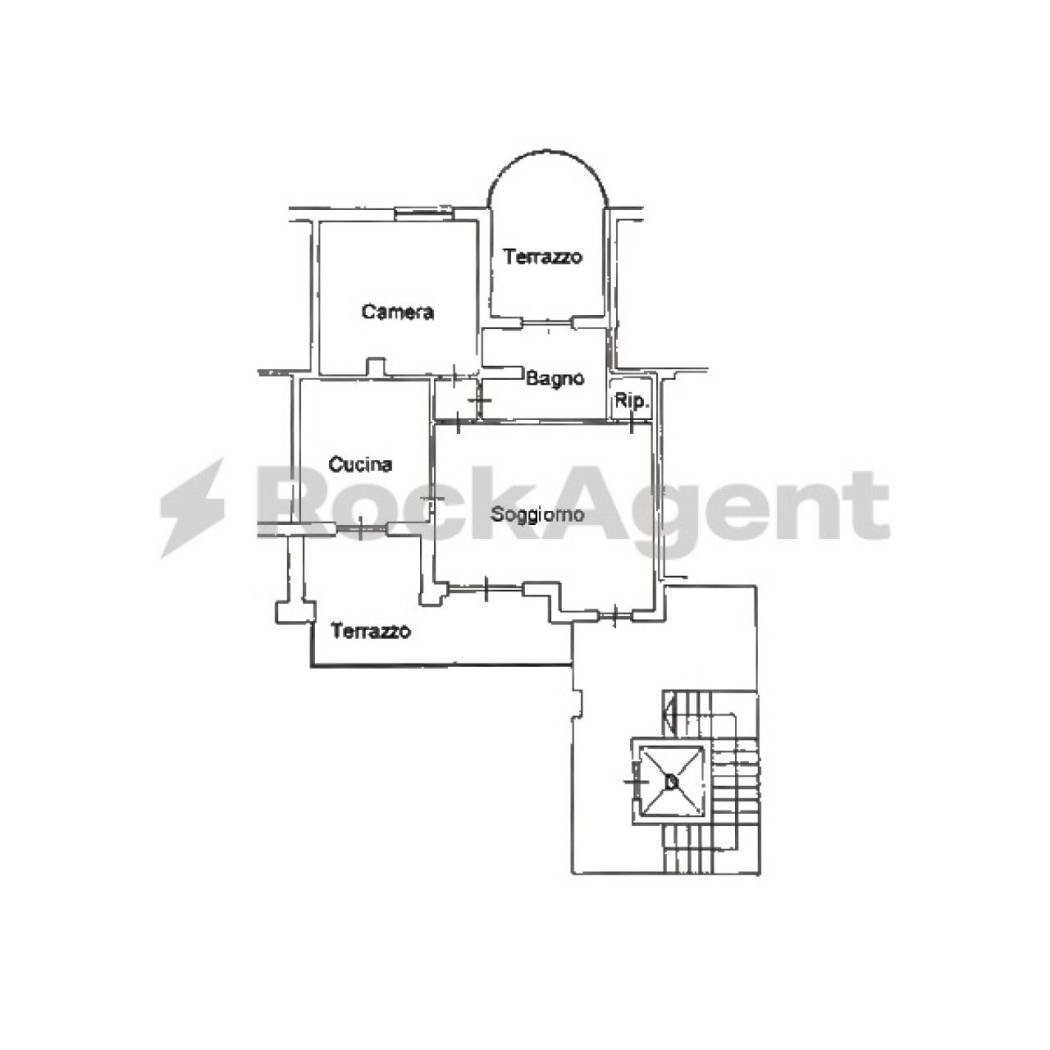 Two-room apartment via Tortona, 84, Alessandria - floor plans 1