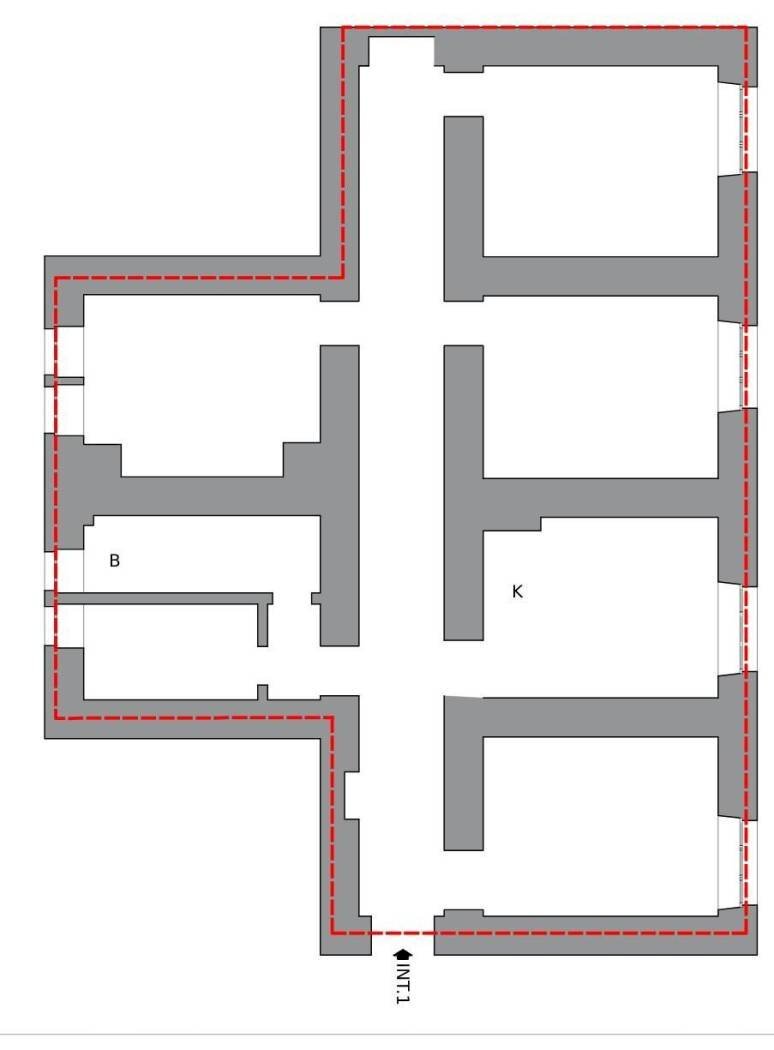 Four-room apartment via dei Peligni, L'Aquila - floor plans 1