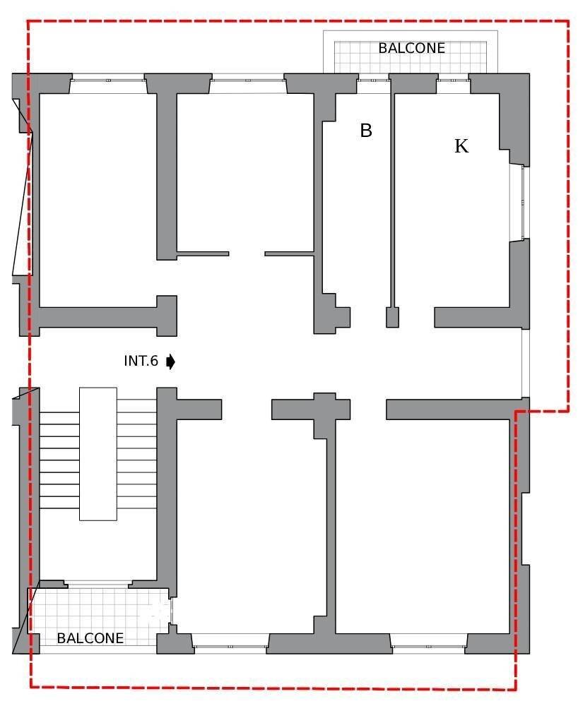 Appartamento via dei Peligni, L'Aquila - planimetria 1