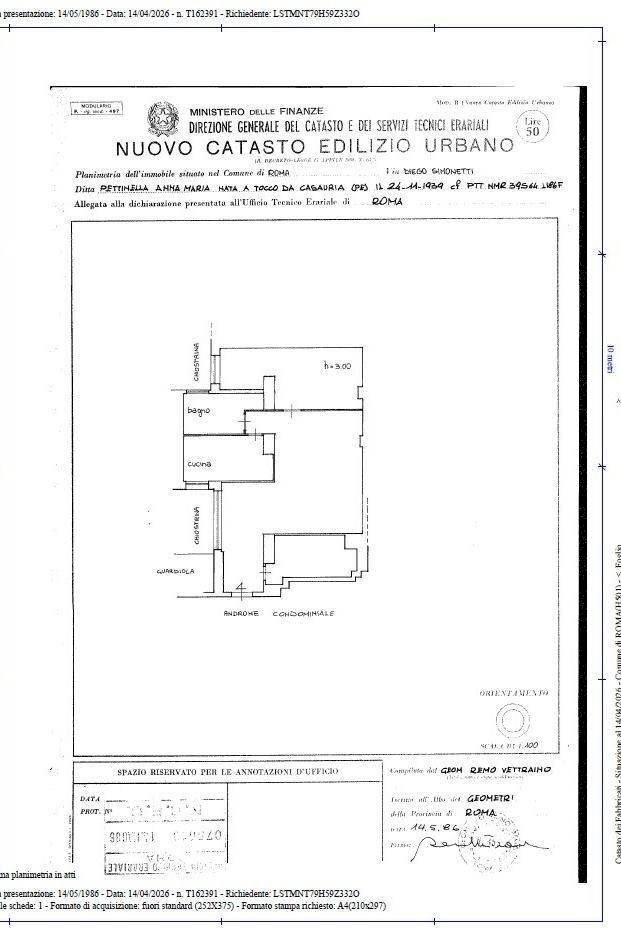 Appartamento via Diego Simonetti, Roma (zona Lido di Ostia) - planimetria 1