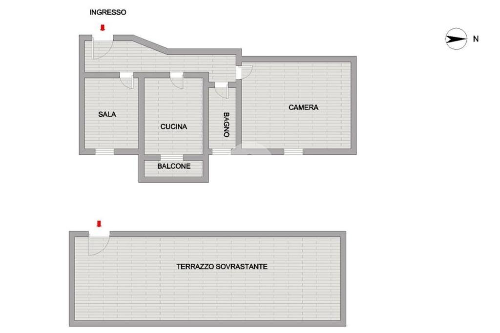 Three-room apartment Via branega, Genova (neighborhood Prà) - floor plans 1