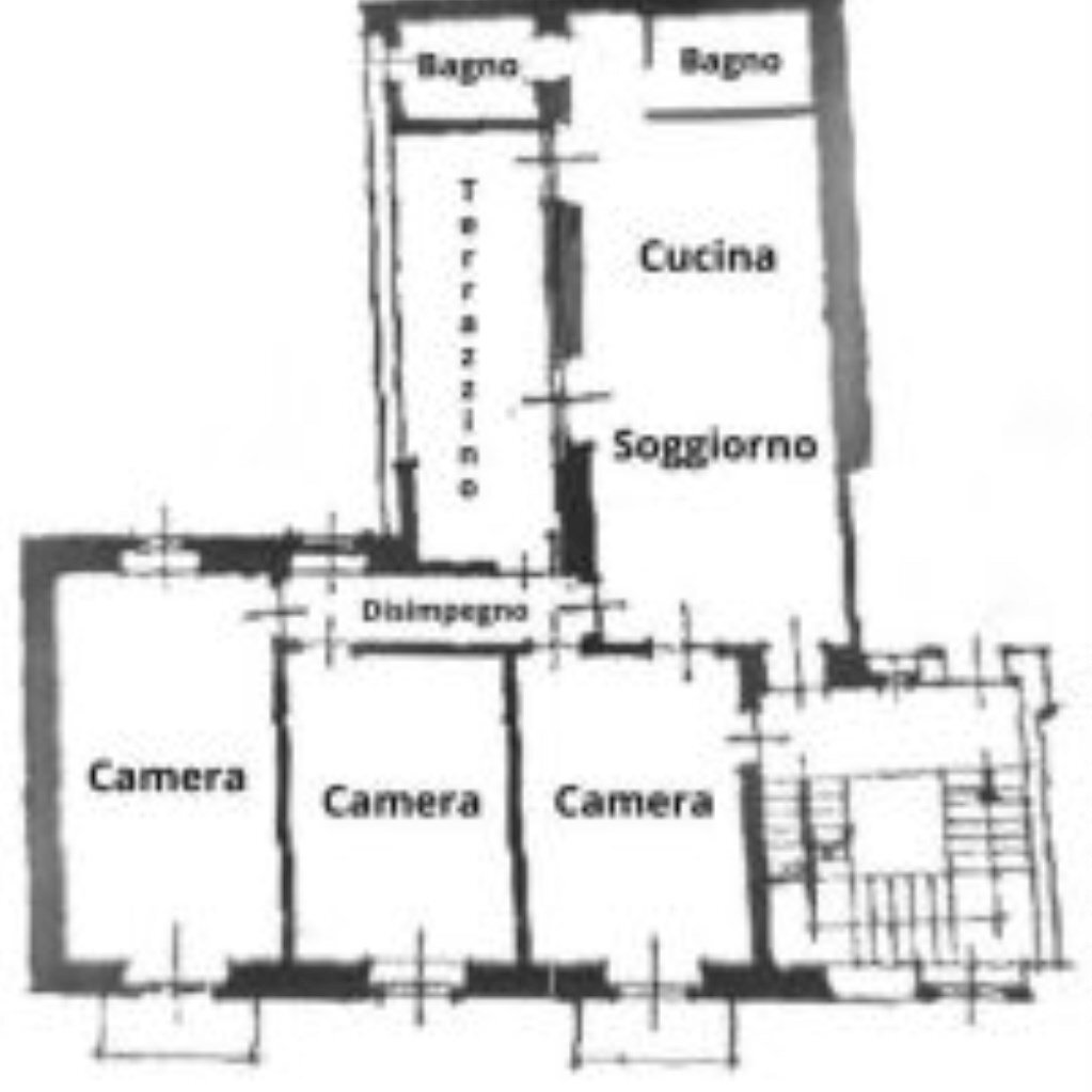 Appartamento Via Monte Rosa, 59, Torino (zona Barriera Milano) - planimetria 1