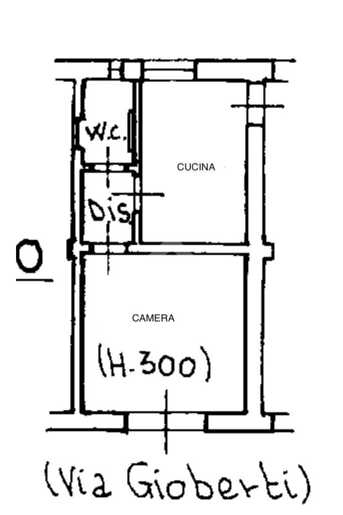 Two-room apartment Via Vincenzo Gioberti, Pinerolo - floor plans 1