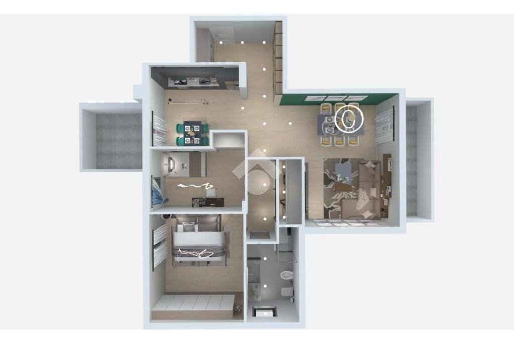 Three-room apartment Via Antonello da Messina, Parma (neighborhood Montanara) - floor plans 1