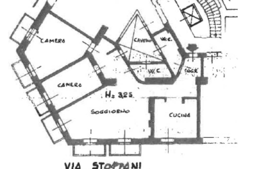 Trilocale Via Antonio Stoppani, Milano - planimetria 1