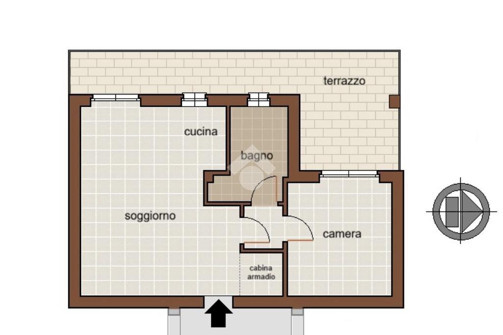 Two-room apartment Via Luigi Pirandello, Cesate - floor plans 1