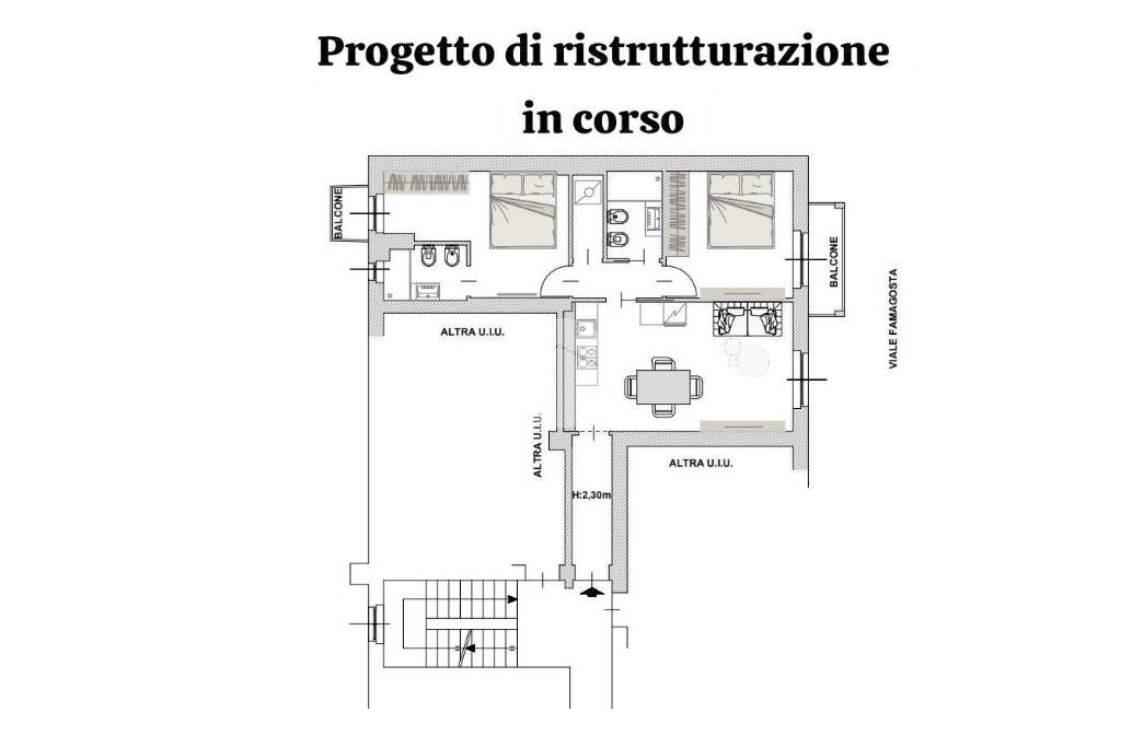 Appartamento Viale Famagosta, Milano (zona Famagosta) - planimetria 1