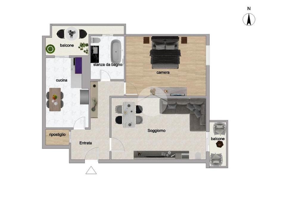 Trilocale Via Cannero, Milano (zona Maciachini) - planimetria 1