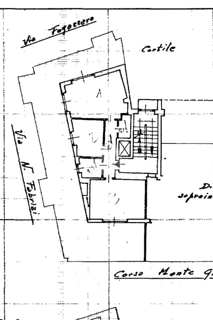 Attico Corso monte grappa, Torino (zona Parella) - planimetria 1