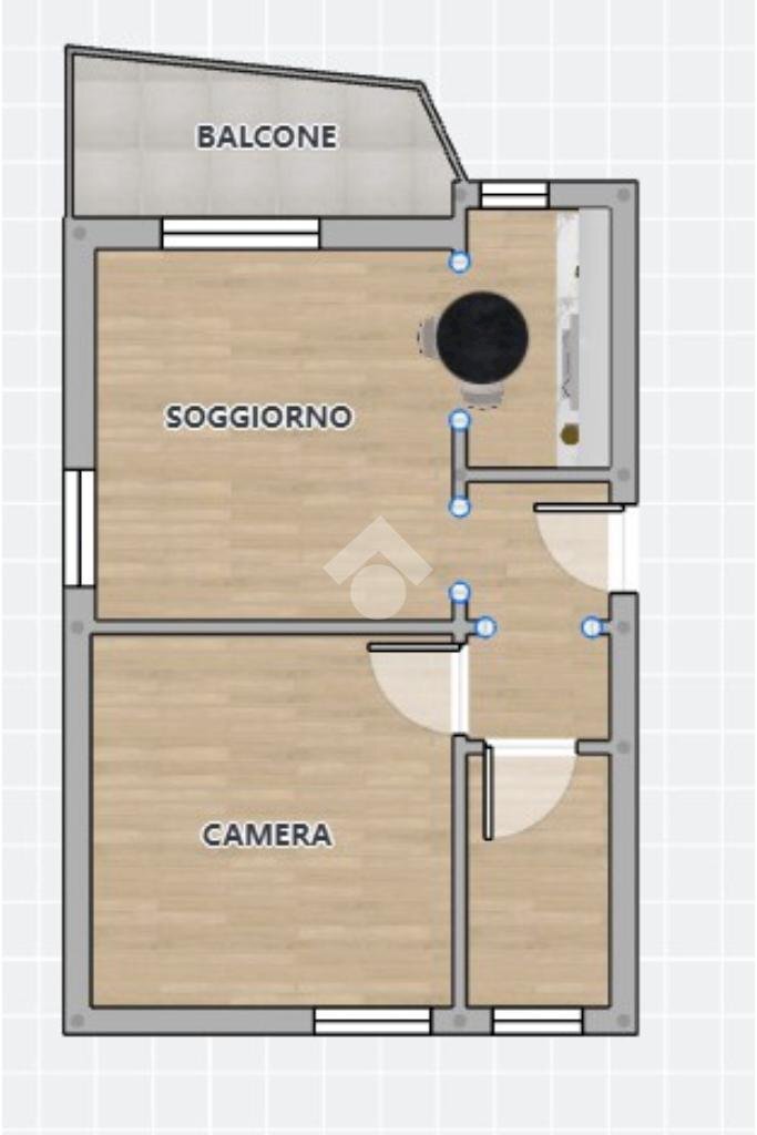 Two-room apartment Via Silvio Pellico, Vanzago - floor plans 1