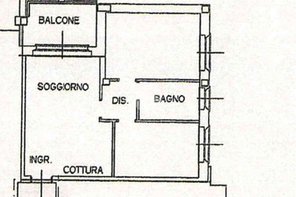 Trilocale Via Fratelli Sanchioli, Magenta - planimetria 1